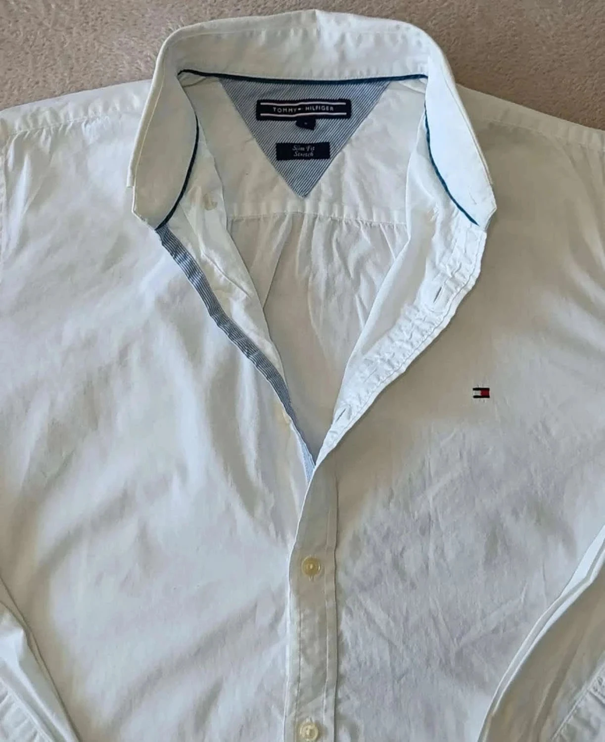 Witte Tommy Hilfiger-shirt met geborduurd logo maat S – photo 6